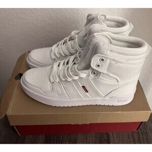 Levi's Womens White Lifestyle High-Top Sneakers Shoes 7.5 New